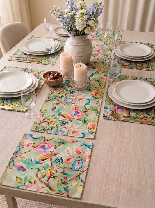 Green Garden Table Linen Set