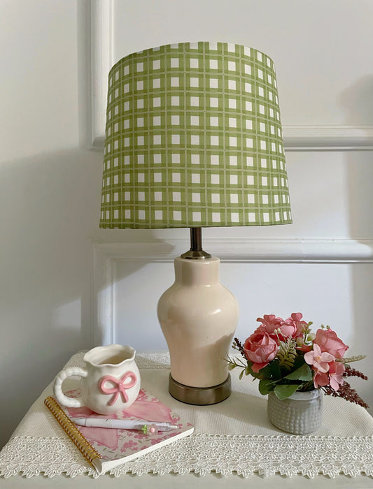 Green Chequered lamp shade