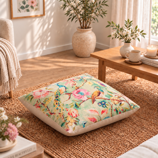 Floor Cushion Cover - Green Garden