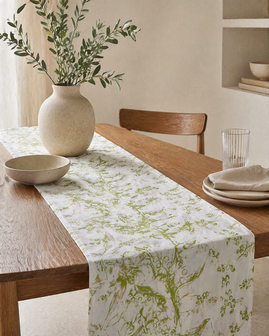 Green Whisper Table Runner