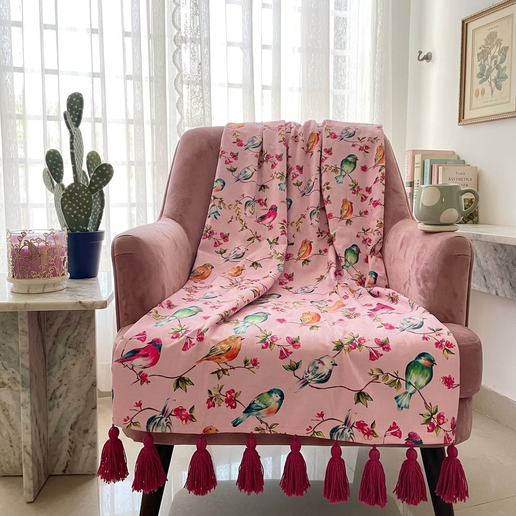 Heavenly Pink Throw Blanket