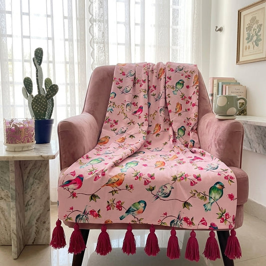 Heavenly Pink Throw Blanket