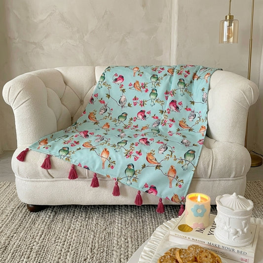 Heavenly Blue Throw Blanket