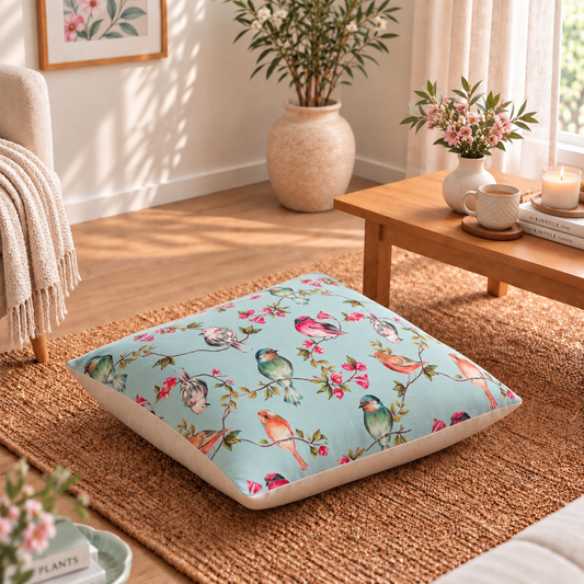 Floor Cushion Cover - Heavenly Blue