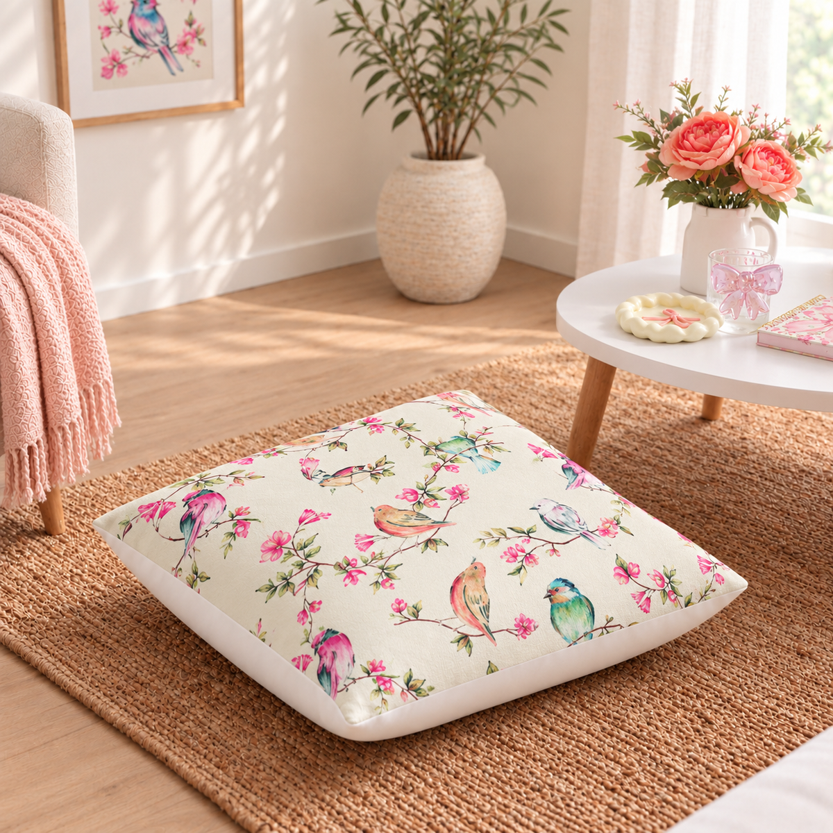 Floor Cushion Cover - Heavenly White