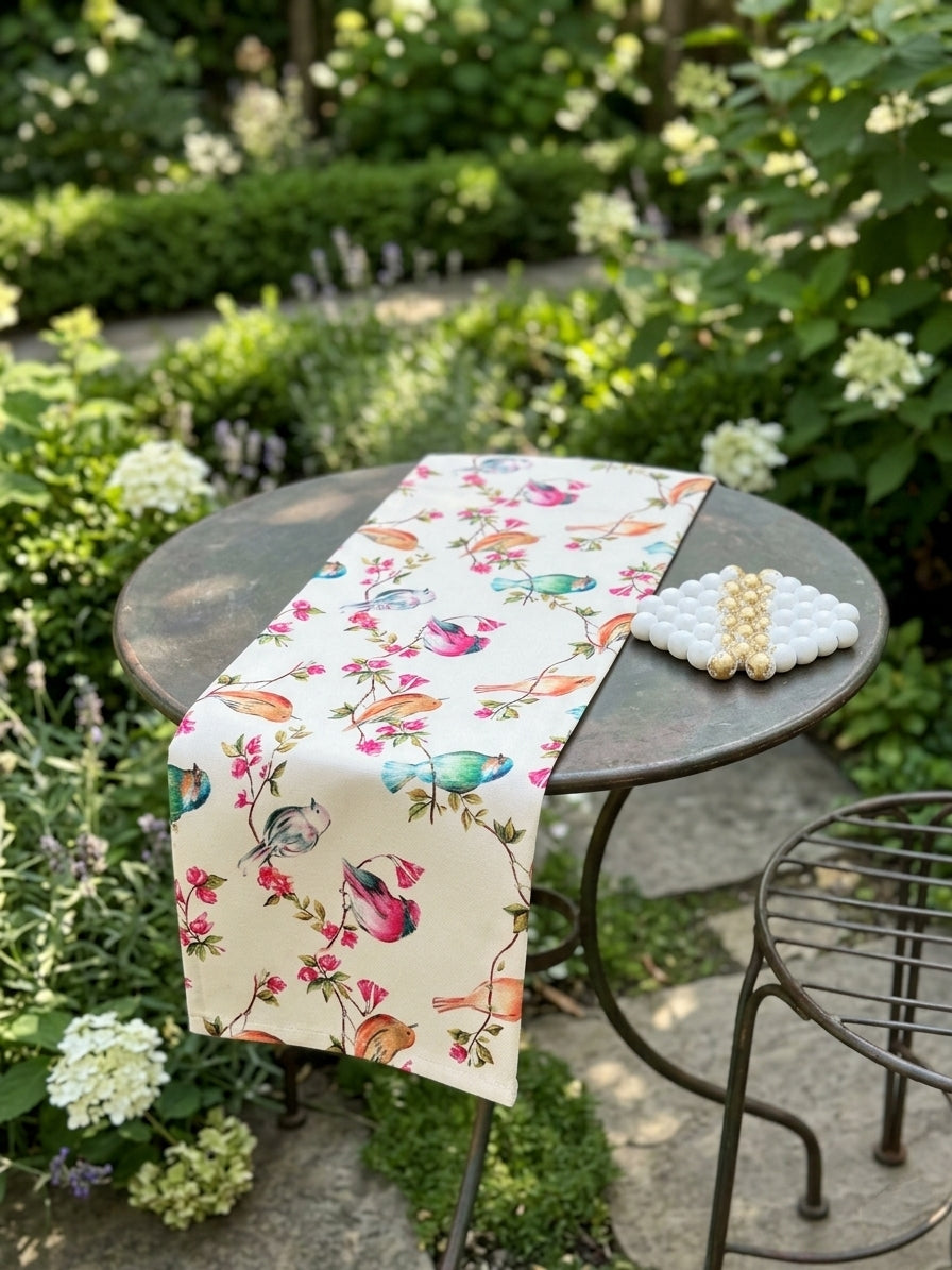 Heavenly White Table Runner