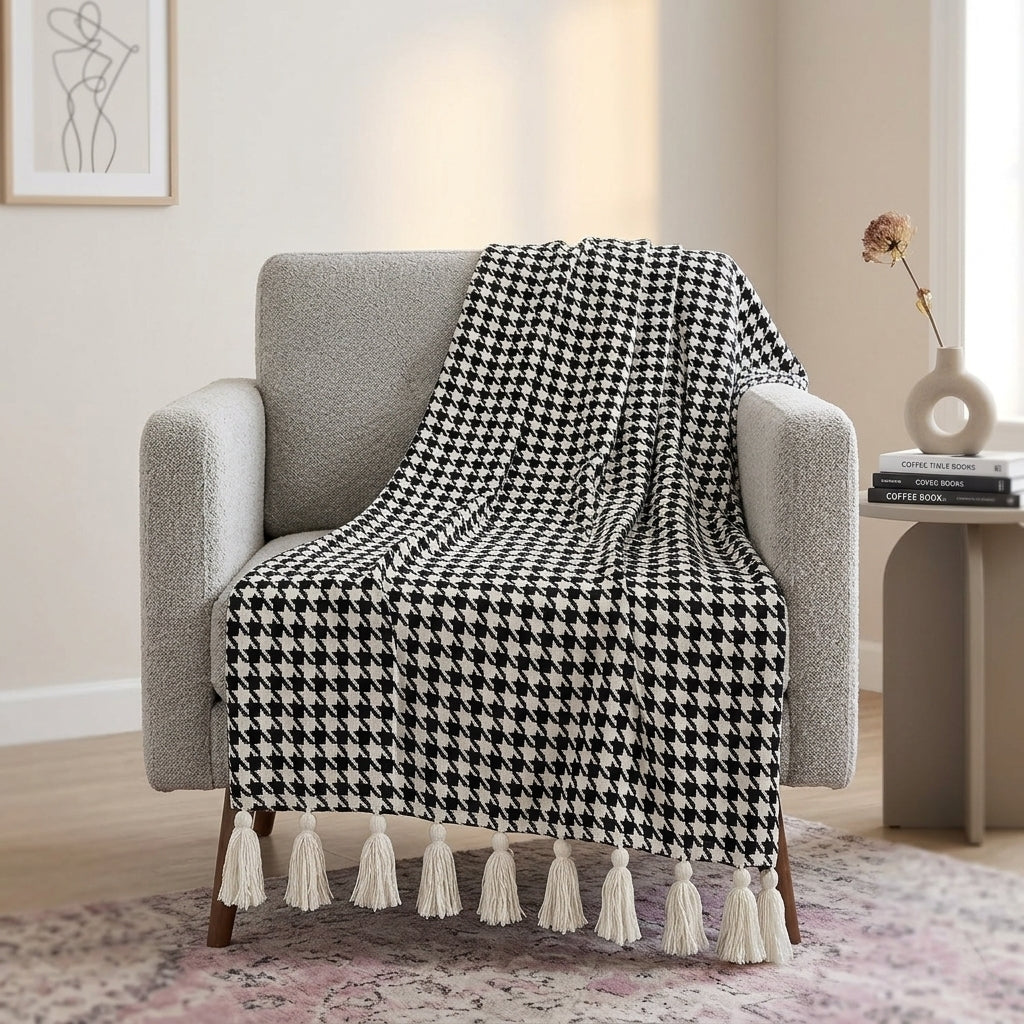 Houndstooth Throw Blanket