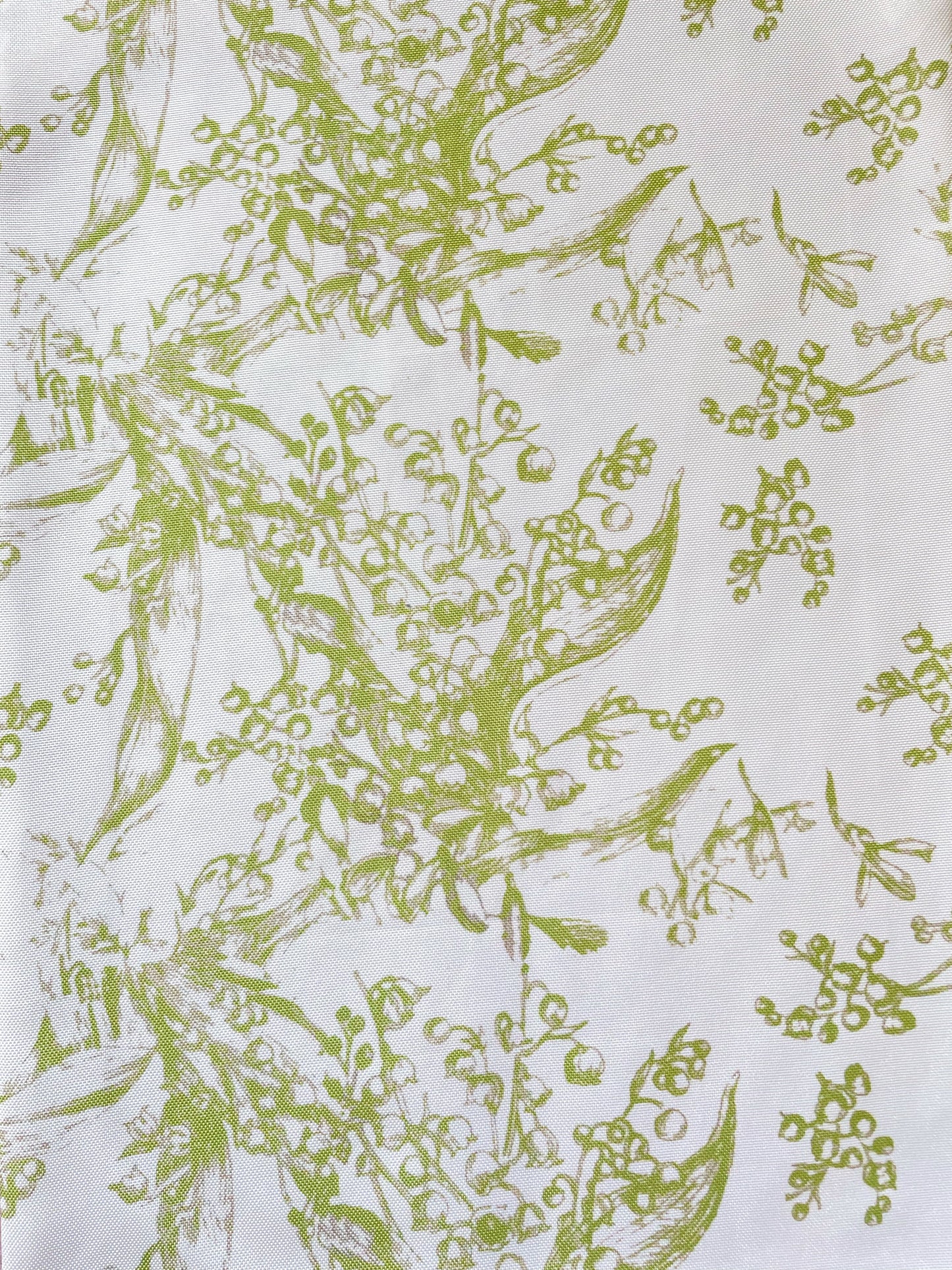 Floral pattern with green leaves on a white background