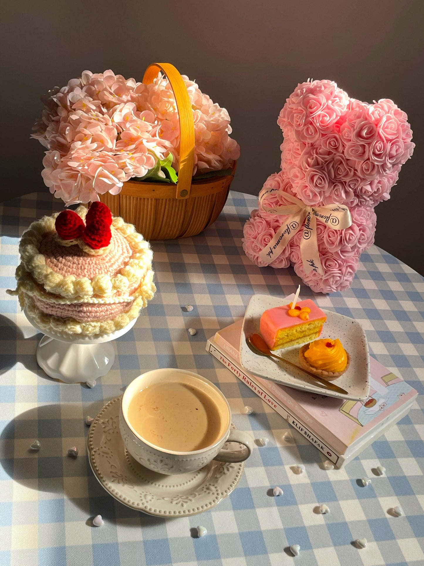 Light Blue Gingham Tablecloth