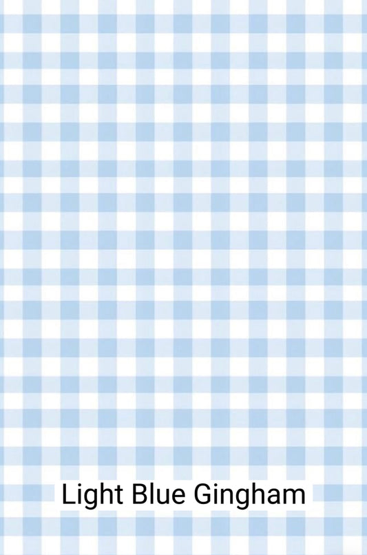 Light Blue Gingham Fabric