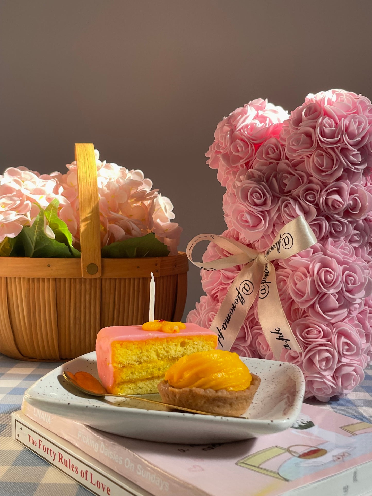 Light Blue Gingham Tablecloth