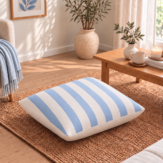 Floor Cushion Cover - Light Blue Blend