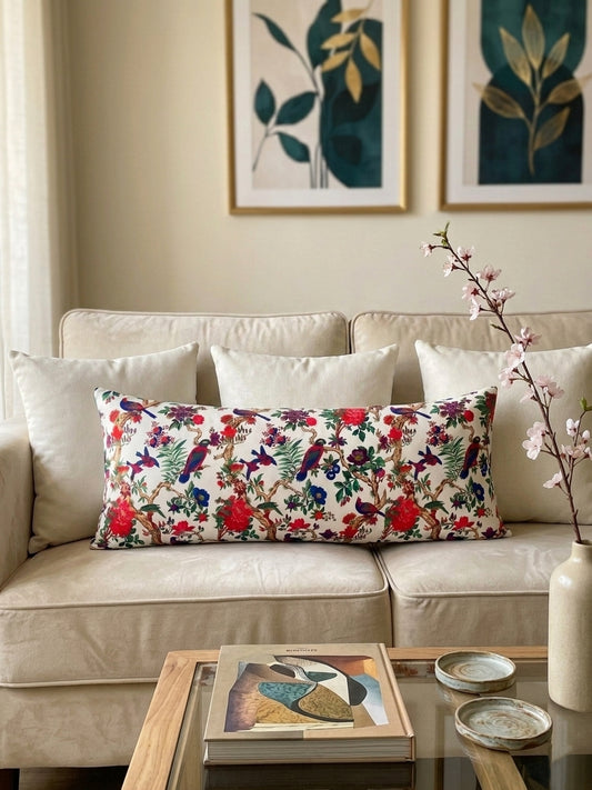 Lumbar Cushion - Birdie White