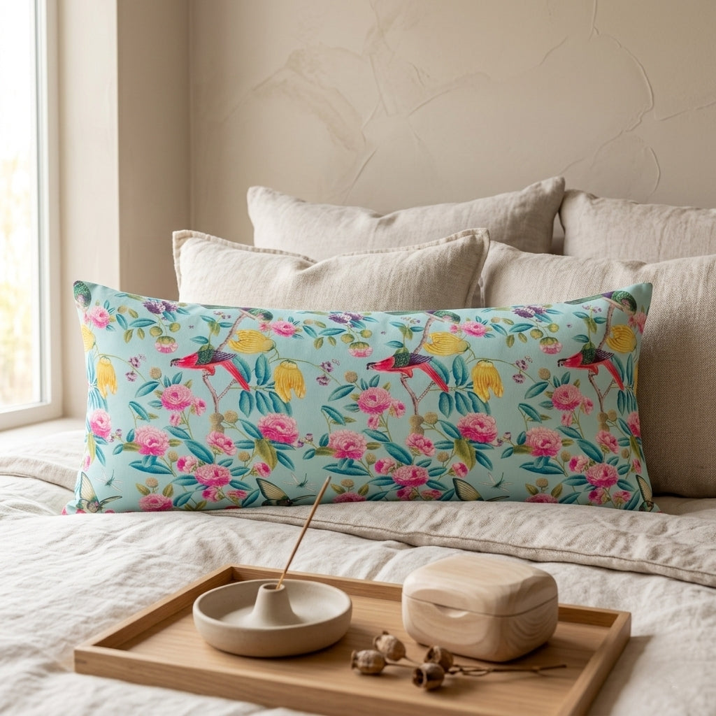 Lumbar Cushion - Blue Meadow