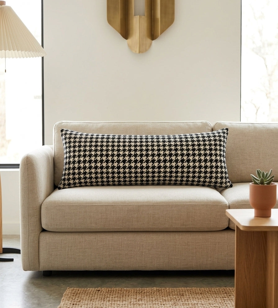 Lumbar Cushion - Houndstooth