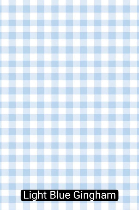 Light Blue Gingham Fabric