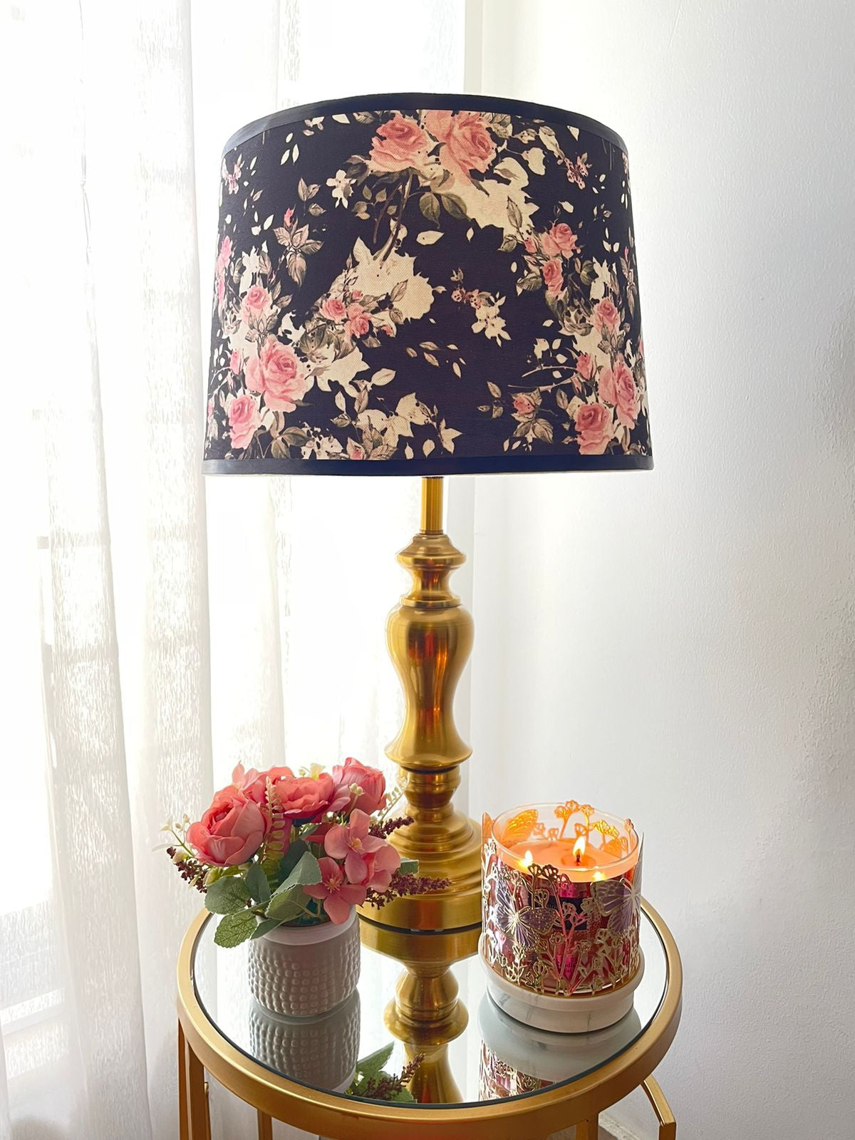 Midnight Roses Lamp Shade