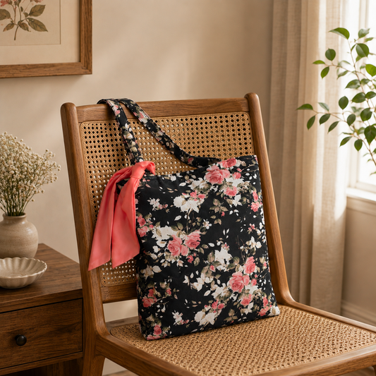 Midnight Roses Tote Bag
