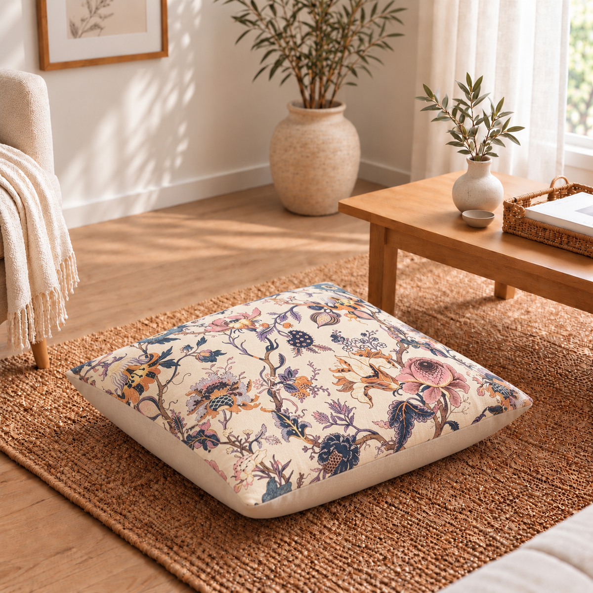 Floor Cushion Cover - Oatmeal