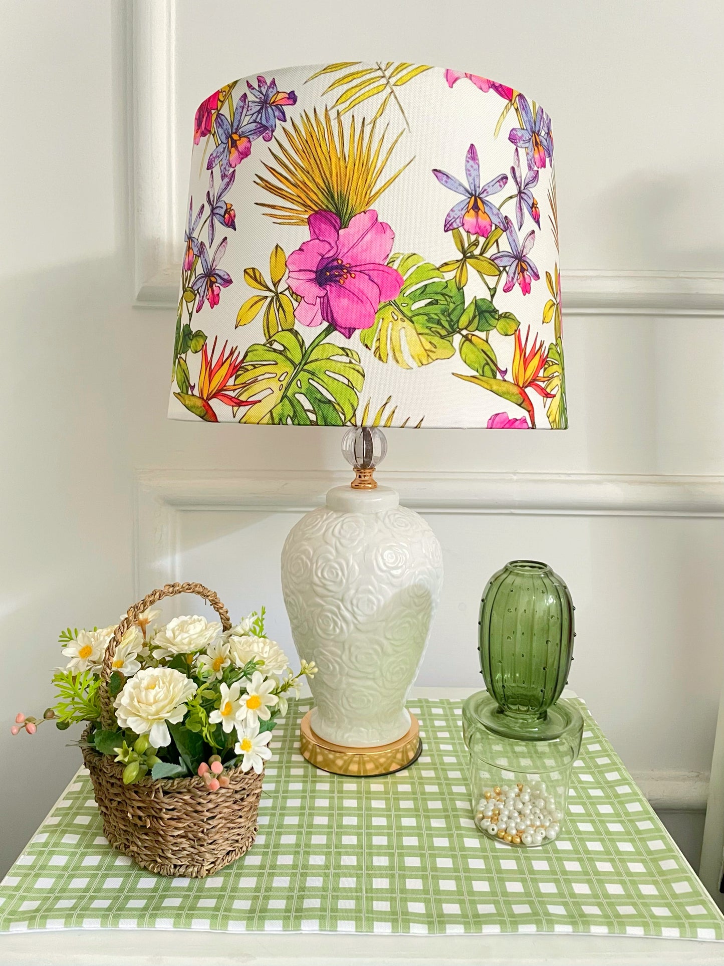 Orchid lamp shade