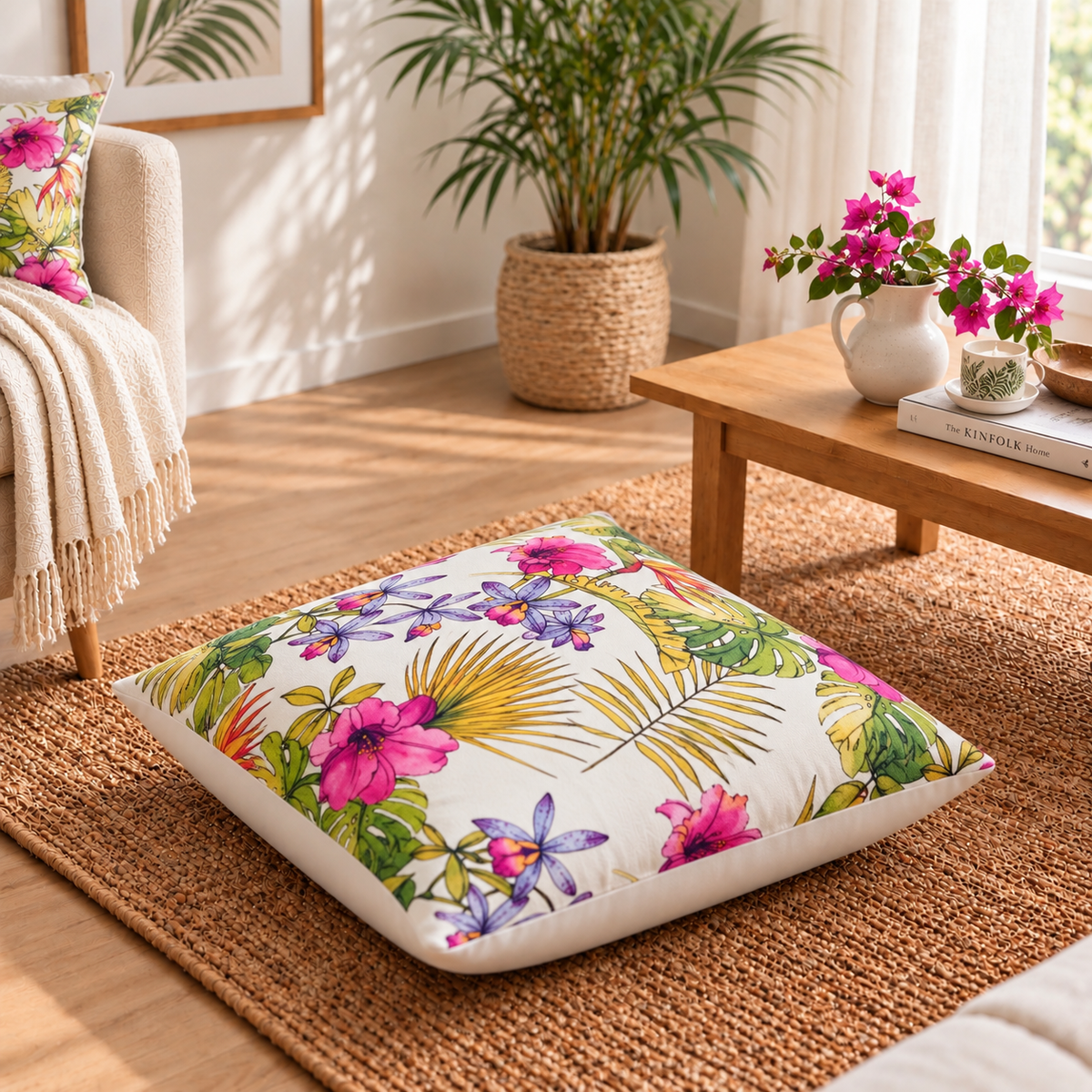Floor Cushion Cover - Orchid