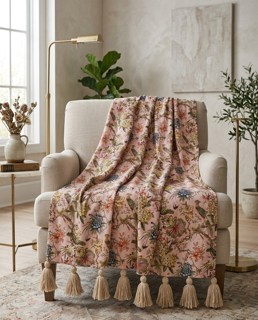 Pastel Chanel Throw Blanket
