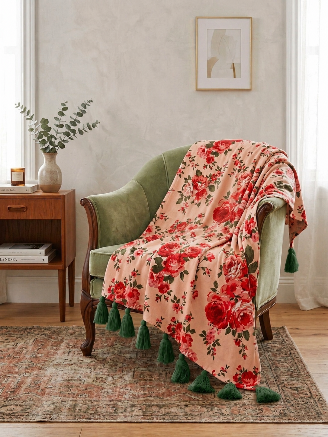 Peach Blossom Throw Blanket