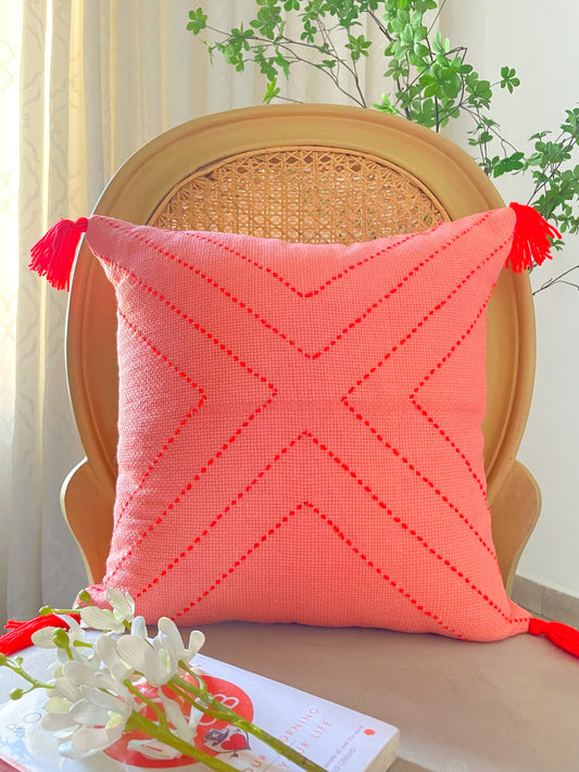Peach_Embroidered_Cushion