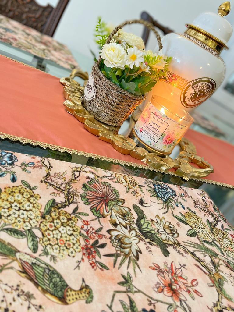 Peach Pastel Chanel Table Linen Set