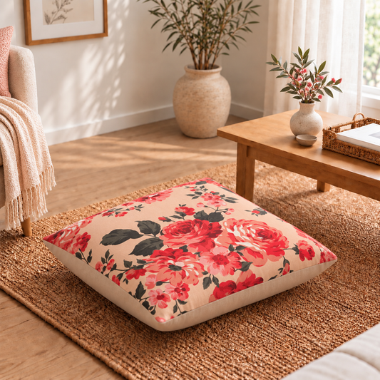 Floor Cushion Cover - Peach Blossom