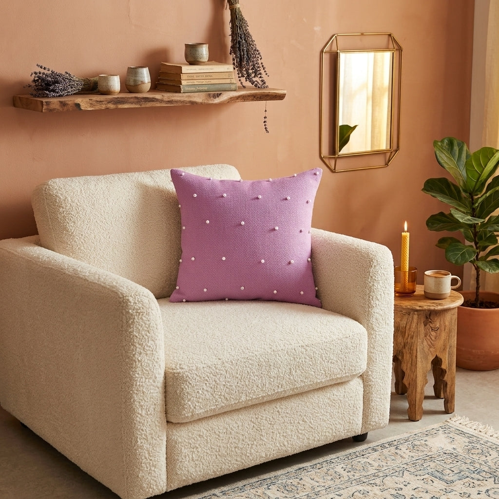 Pearls Cushion (Purple)