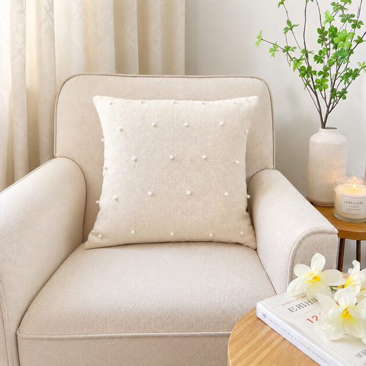 Pearls Cushion (Off-white)