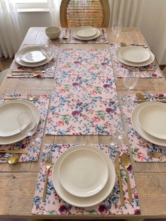 Pink Carnation Table Linen Set