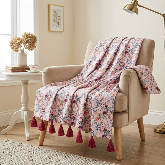 Pink Carnation Throw Blanket