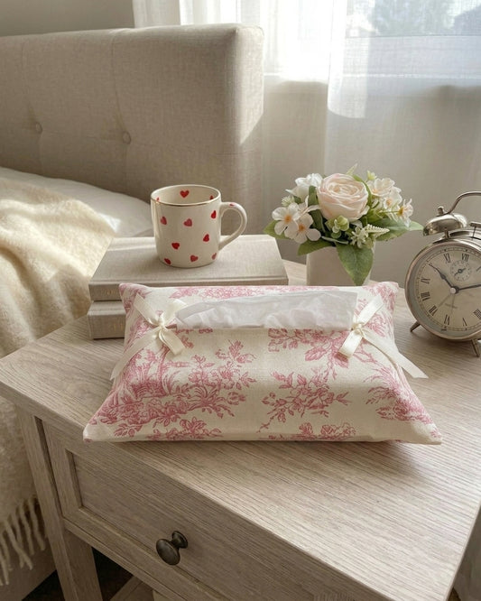 Pink Whisper Tissue Box Cover