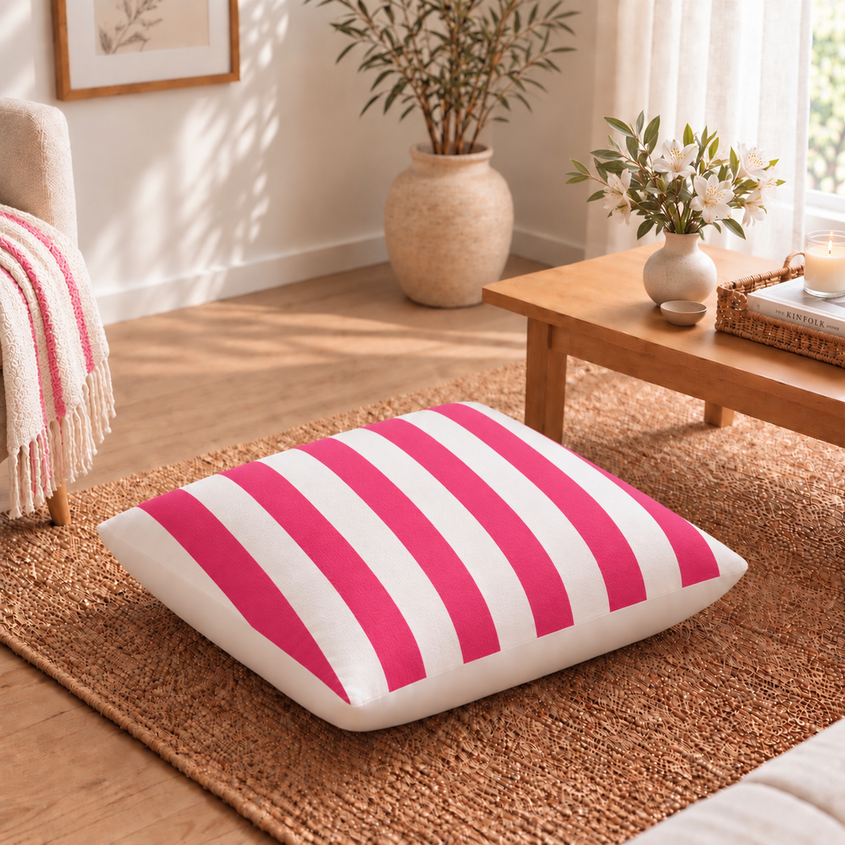 Floor Cushion Cover - Pink Blend