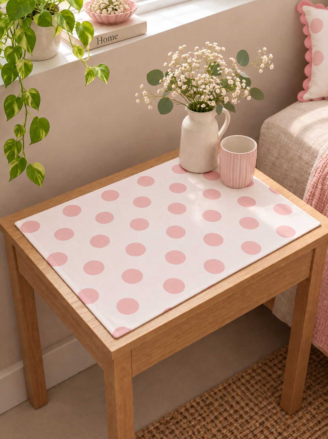 Pink Polka Table Mat