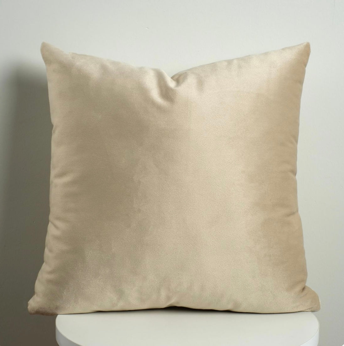Plain Velvet Cushion (Beige)