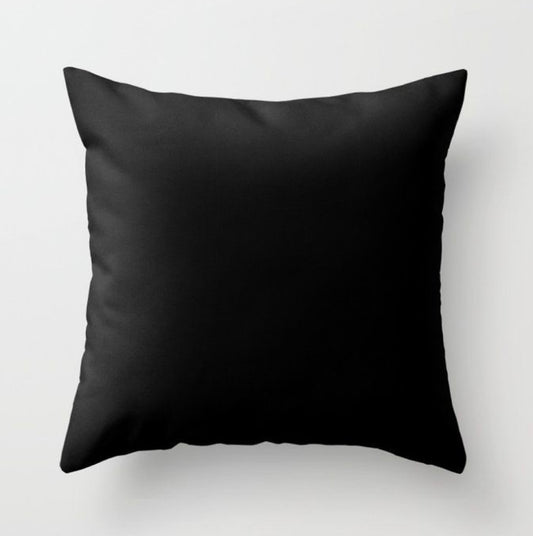 Plain Velvet Cushion (Black)
