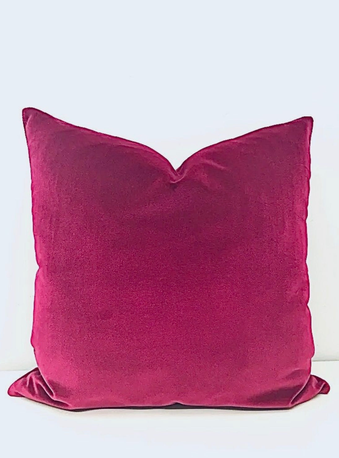 Plain Velvet Cushion (Dark Pink)