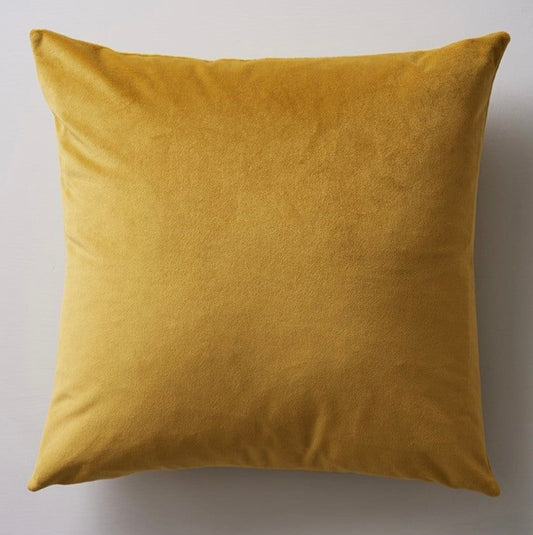 Plain Velvet Cushion (Mustard)