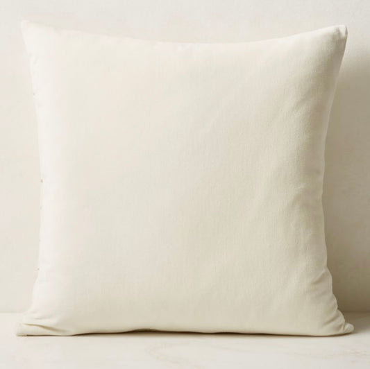 Plain Velvet Cushion (Off-White)