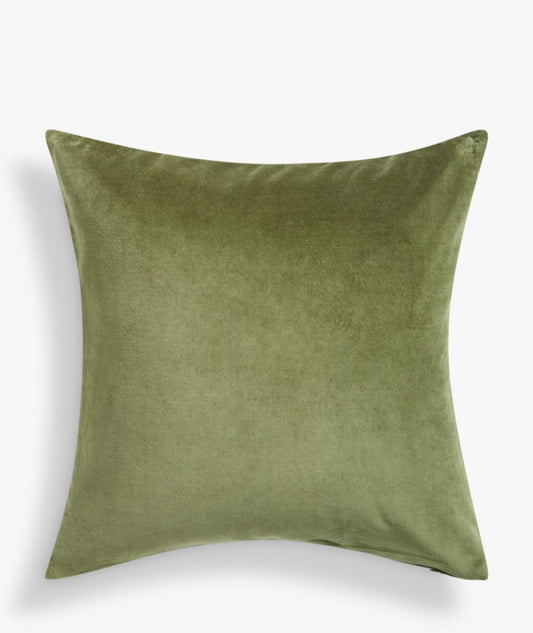 Plain Velvet Cushion (Sage Green)