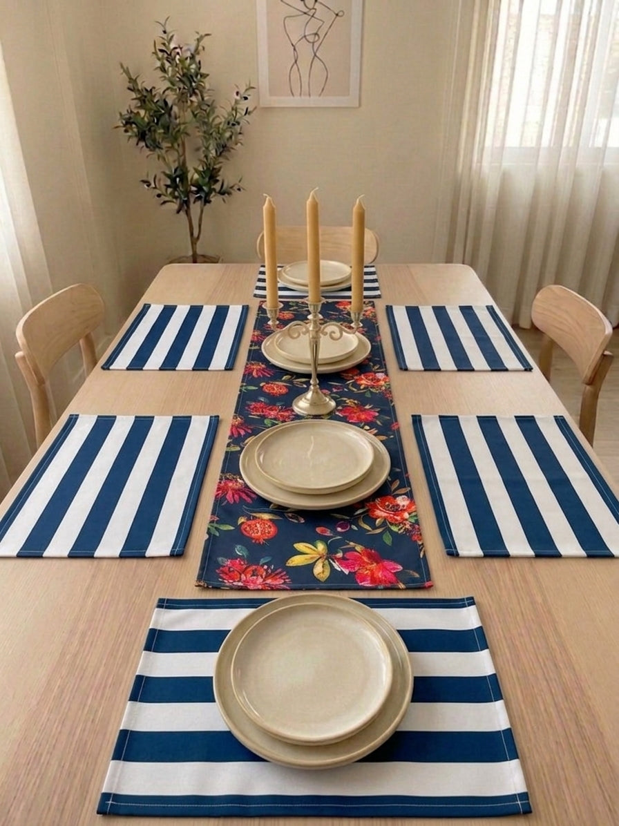 Pretty Petals - Blue Blend Table Linen Set