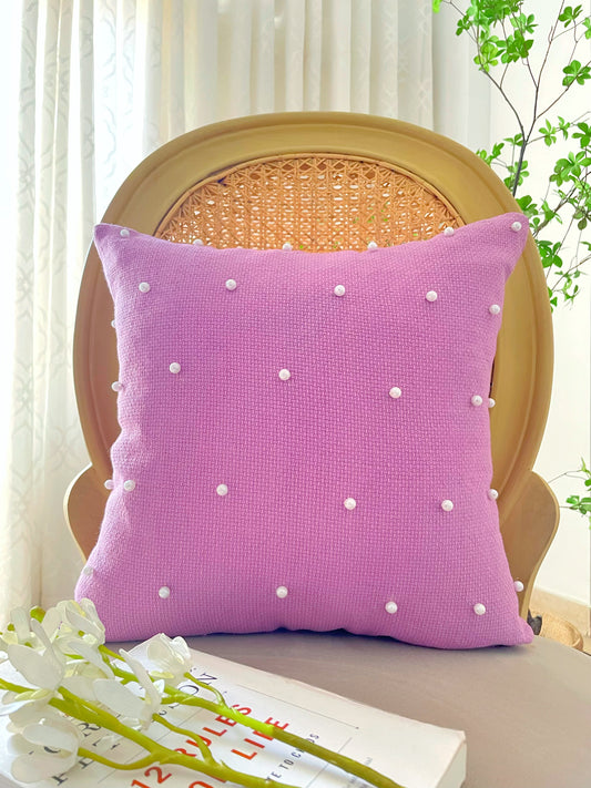 Purple Cushion with Pearls