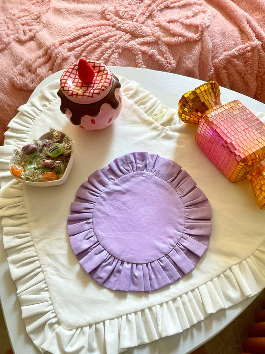 Purple Ruffle Coaster