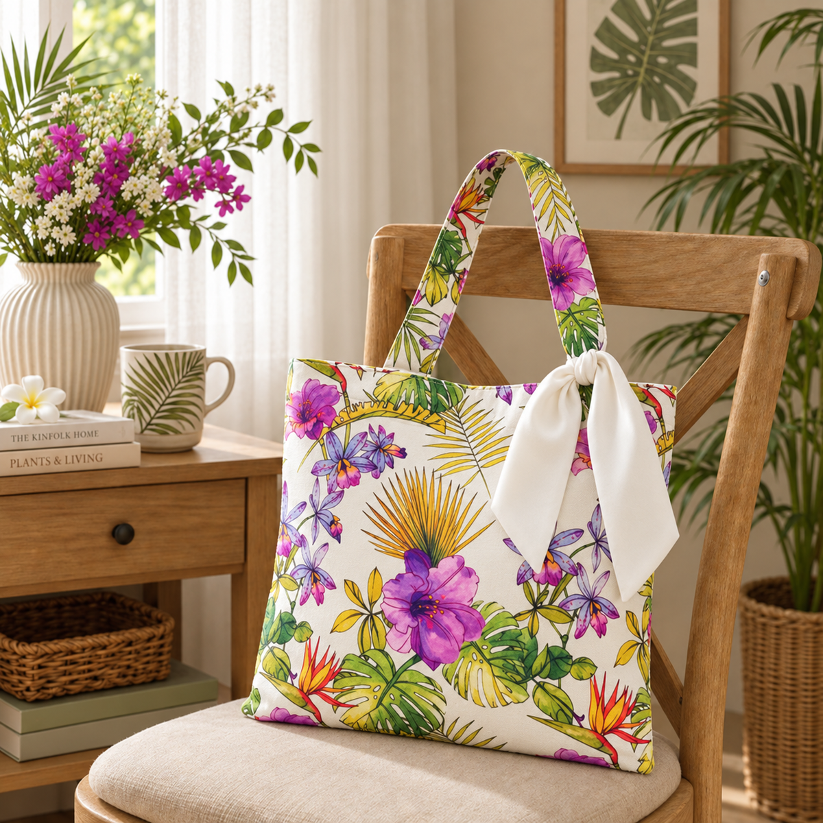 Purple Orchid Tote Bag