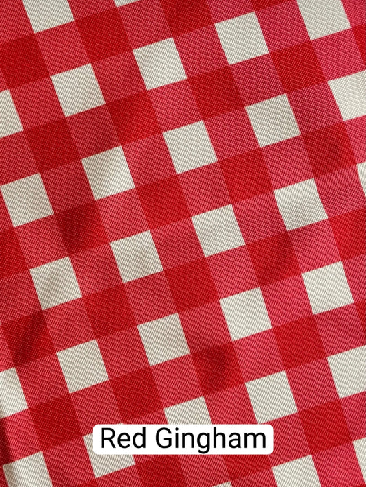 Red Gingham Fabric