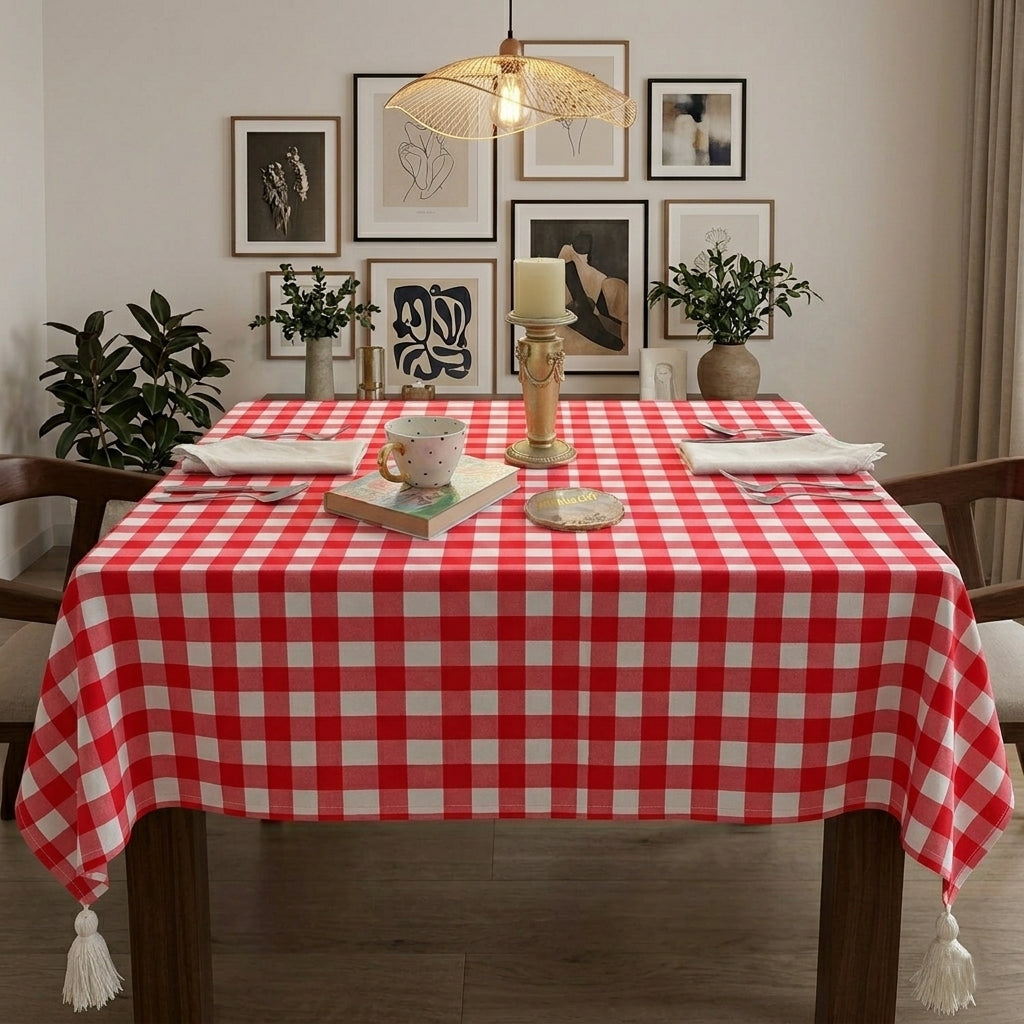 Red Gingham Tablecloth