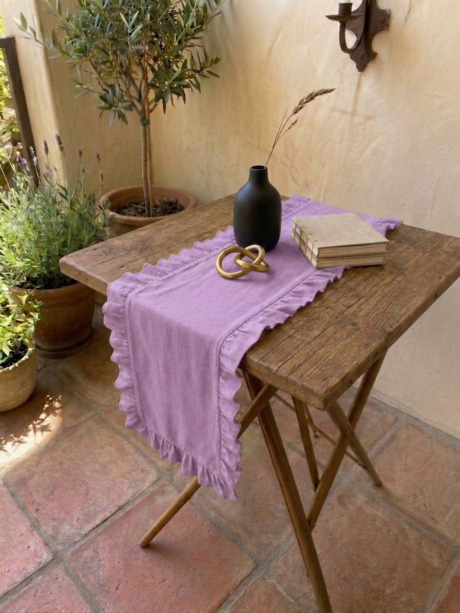 Ruffle Table Runner (Lilac)
